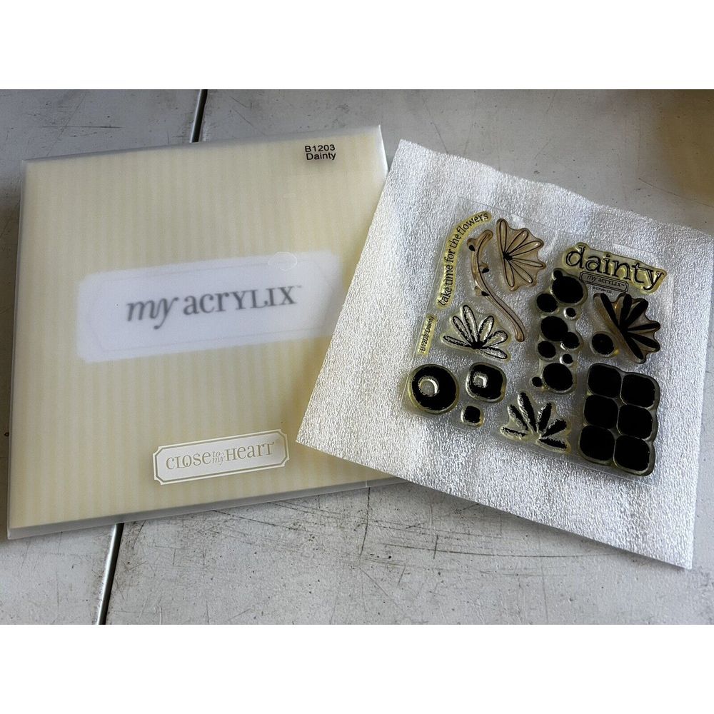 Close to my Heart My Acrylix B1203 Dainty Flowers Scrapbooking Stamp Set